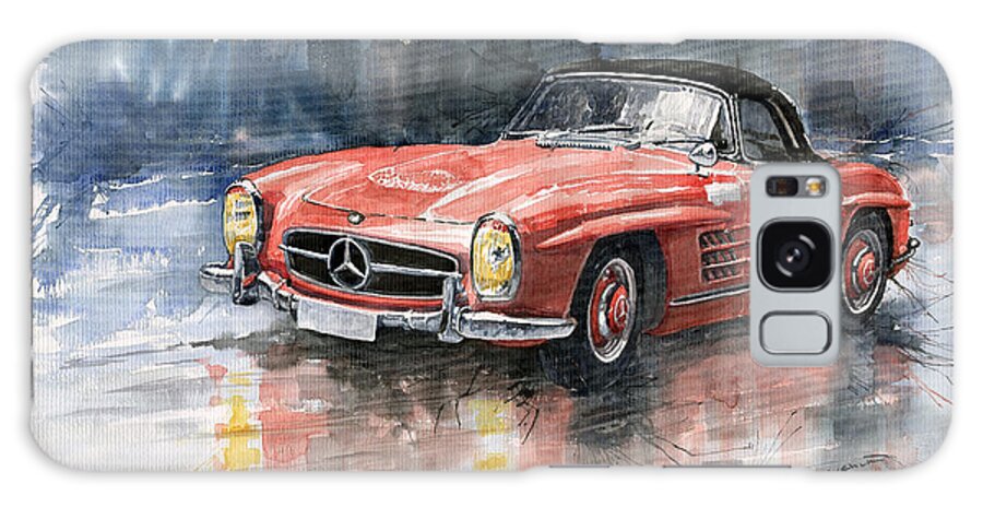 Auto Galaxy Case featuring the painting Mercedes Benz 300SL by Yuriy Shevchuk