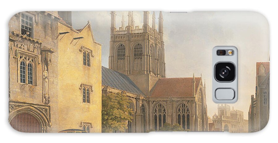 Merton Galaxy Case featuring the painting Merton College Oxford by Michael Rooker