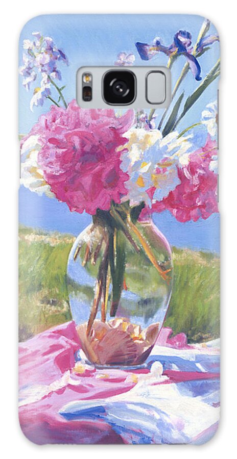 Vase Galaxy Case featuring the painting Message in a Vase from Nantucket by Candace Lovely