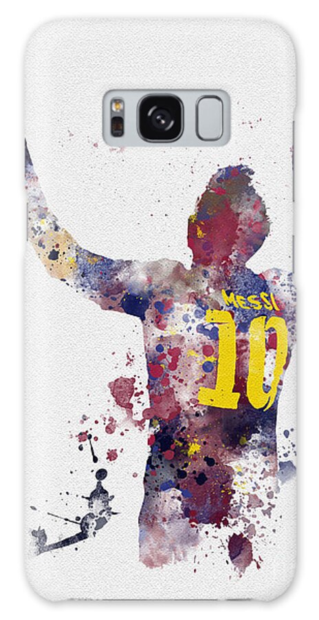 Messi Galaxy Case featuring the mixed media Messi by My Inspiration