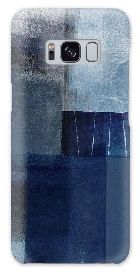 Blue Galaxy Case featuring the mixed media Mestro 1- Abstract Art by Linda Woods by Linda Woods