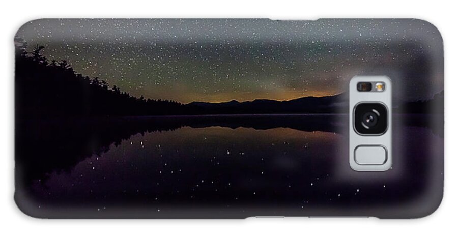 Meteor Galaxy Case featuring the photograph Meteor over Chocorua Lake by Benjamin Dahl