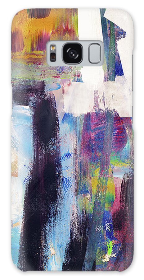 Abstract Painting Galaxy Case featuring the mixed media Metro 1- Abstract Art by Linda Woods by Linda Woods