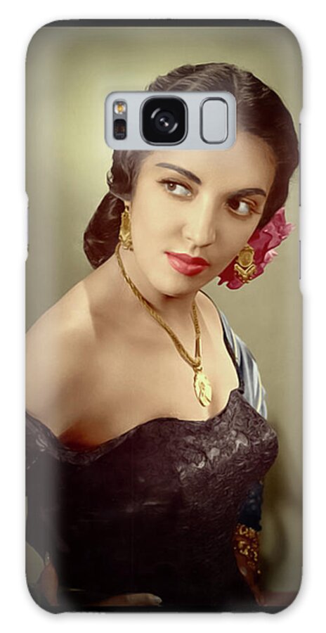 Actress Galaxy Case featuring the photograph Mexicanas - Katy Jurado by Marisol VB