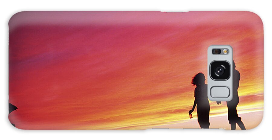 Beautiful Galaxy Case featuring the photograph Mexico Couple walking by Larry Dale Gordon - Printscapes