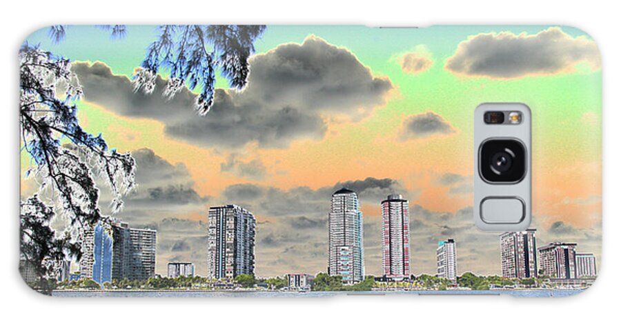 Miami Galaxy S8 Case featuring the photograph Miami Skyline Abstract by Christiane Schulze Art And Photography