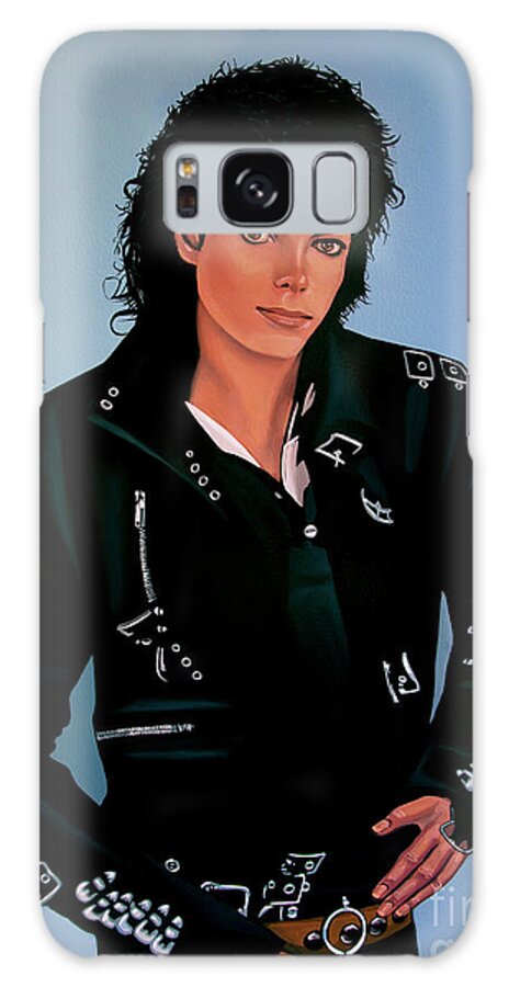 Michael Jackson Galaxy Case featuring the painting Michael Jackson Bad by Paul Meijering