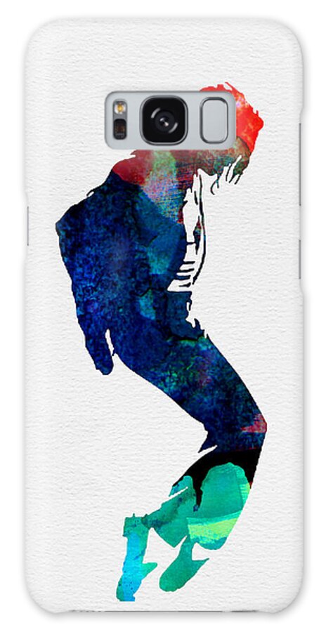 Michael Jackson Galaxy Case featuring the painting Michael Watercolor by Naxart Studio