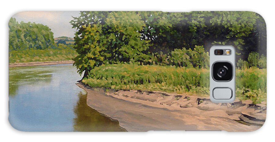 Summer Landscape Galaxy Case featuring the painting Mid Summer Prairie Stream by Bruce Morrison