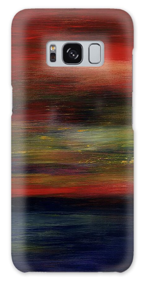 Abstract Expression Galaxy Case featuring the painting Midnight Moonlight by Angela Bushman