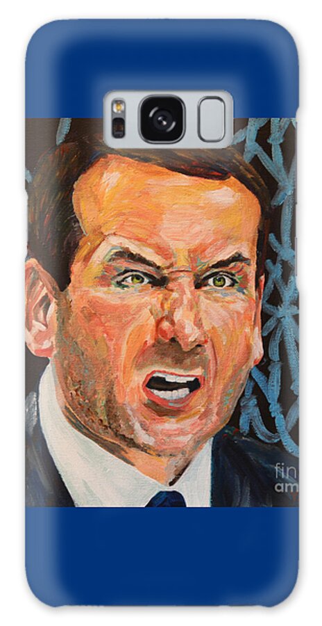 Coach K Galaxy Case featuring the painting Mike Krzyzewski aka Coach K Portrait by Robert Yaeger