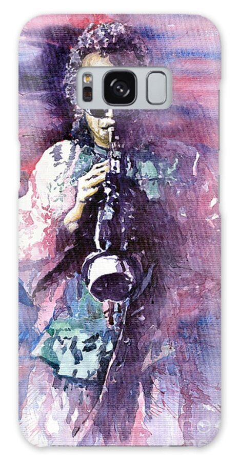 Watercolor Galaxy Case featuring the painting Miles Davis Meditation 2 by Yuriy Shevchuk