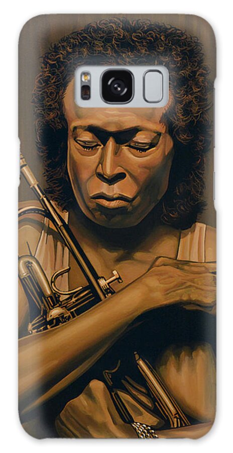 Miles Davis Galaxy Case featuring the painting Miles Davis Painting by Paul Meijering