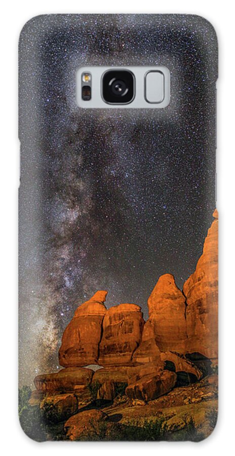 Moab Galaxy Case featuring the photograph Milky Way and Navajo Rocks by Dan Norris