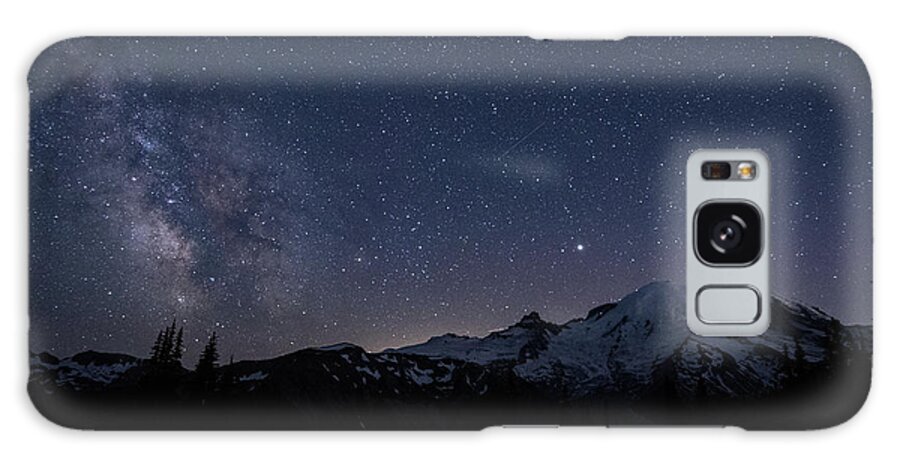 Mt. Rainier Galaxy Case featuring the photograph Milky Way over Mt. Ranier by Kevin Johnson