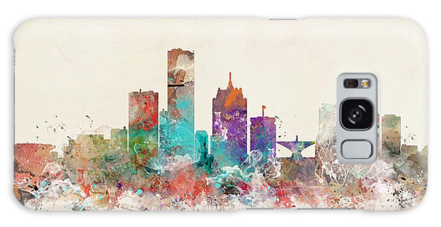 Milwaukee Galaxy Case featuring the painting Milwaukee Wisconsin Skyline by Bri Buckley