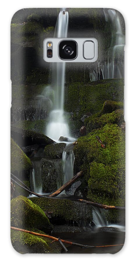 Waterfall Galaxy Case featuring the photograph Mini Waterfall in the Forest by Jeff Severson