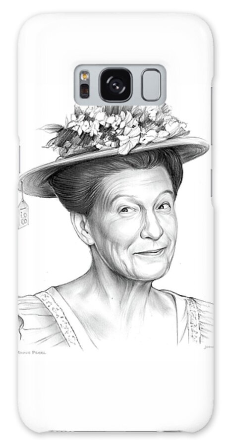 Minnie Pearl Galaxy Case featuring the drawing Minnie Pearl by Greg Joens