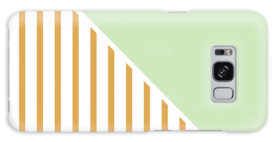 Mint Galaxy Case featuring the digital art Mint and Gold Geometric by Linda Woods