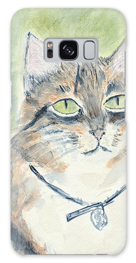 Cat Galaxy Case featuring the painting MIranda by Kathryn Riley Parker