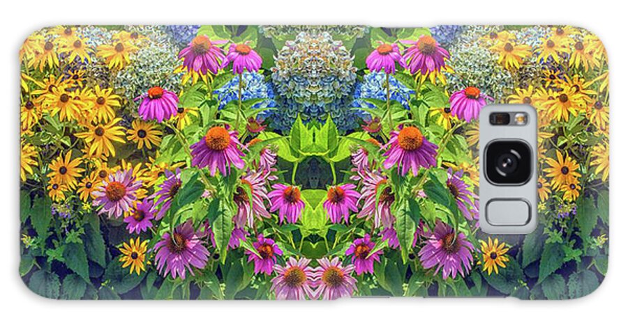 Mirror Image Pareidolia Galaxy Case featuring the photograph Flowers Pareidolia by Constantine Gregory