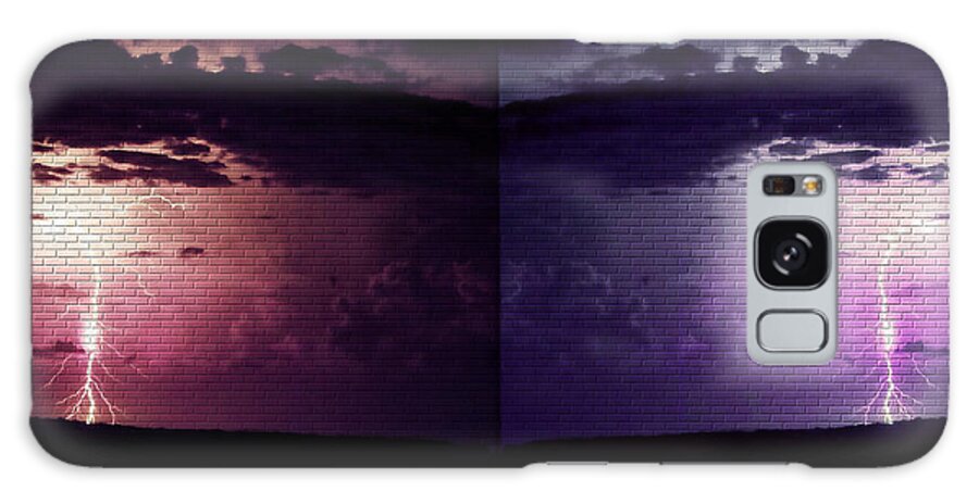 Landscape Galaxy Case featuring the digital art Mirror Lightning Bricks by Michael Blaine