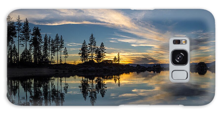 Usa Galaxy Case featuring the photograph Mirror sunset by Martin Gollery
