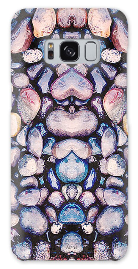 Pebbles Galaxy Case featuring the photograph Mirrored Pebbles On Beach by Phil Perkins