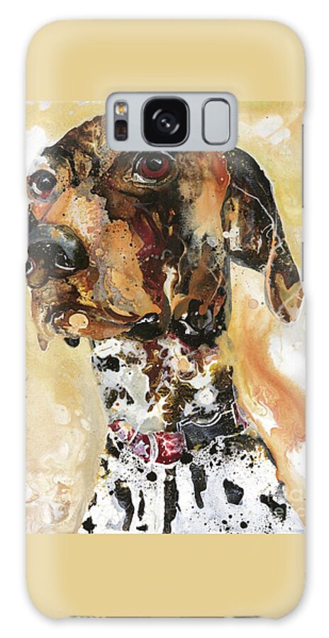 English Setter Galaxy Case featuring the painting Miss Mia by Kasha Ritter