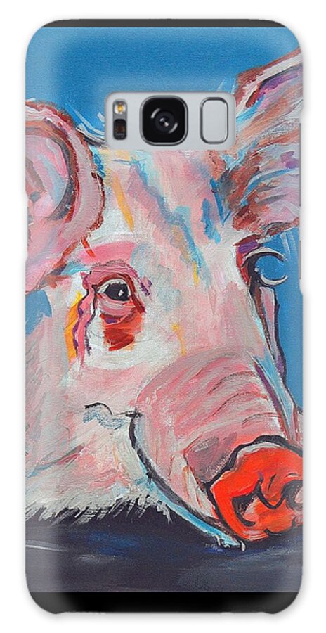 Pig Galaxy Case featuring the painting Miss Piggy by Nora Shepley