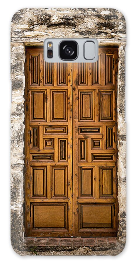 San Antonio Galaxy Case featuring the photograph Mission Concepcion Door #3 by Stephen Stookey