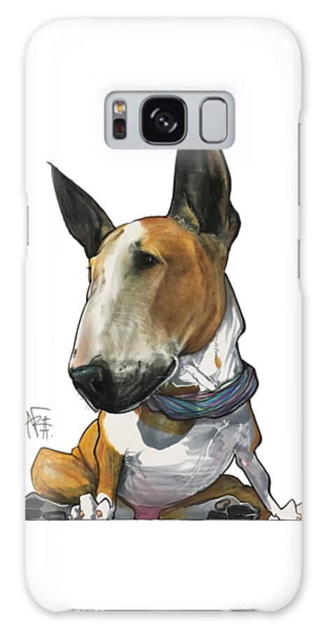 Pet Portrait Galaxy Case featuring the drawing Missy Minuto 3190 by John LaFree