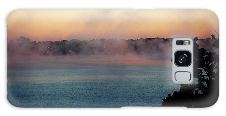 Lake Galaxy Case featuring the photograph Mist over Lake Conroe Texas by David Lane