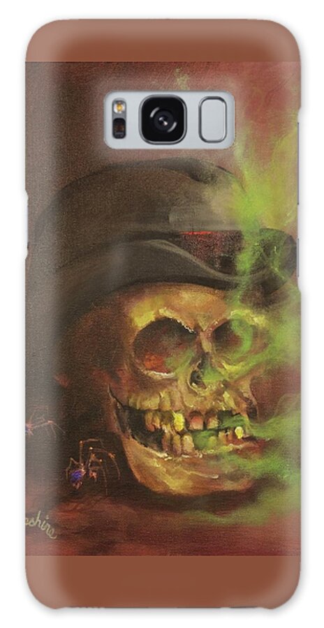 Halloween; Skull; All Hallows’ Eve; Trick-or-treat Galaxy Case featuring the painting Mister Bones by Tom Shropshire