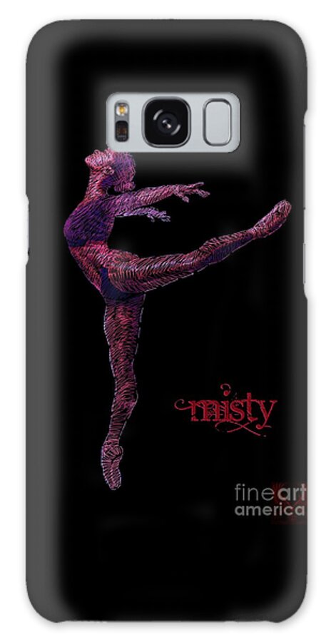 Misty Copeland Galaxy Case featuring the drawing Misty by Dale Crum
