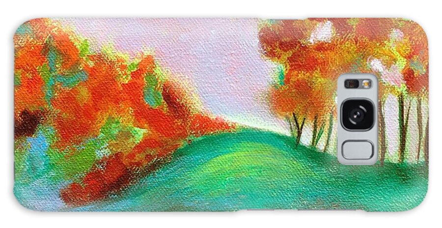 Landscape Galaxy Case featuring the painting Misty Morning by Elizabeth Fontaine-Barr