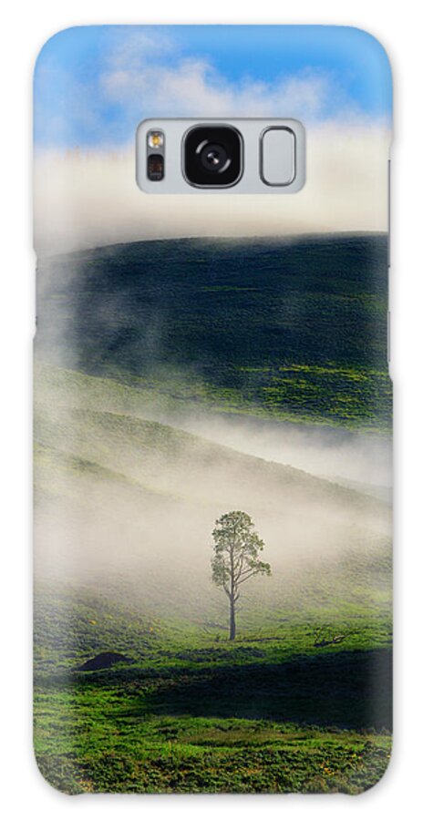 Yellowstone Galaxy Case featuring the photograph Misty Morning by Greg Norrell