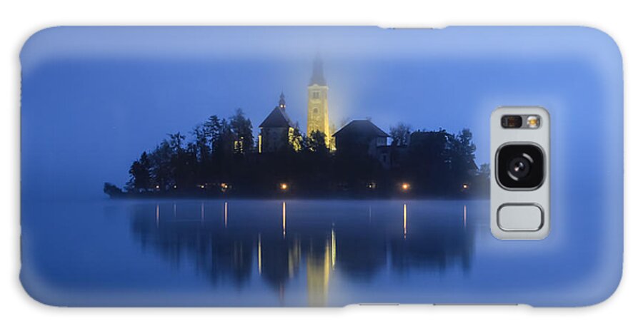 Slovenia Galaxy Case featuring the photograph Misty morning Lake Bled Slovenia by Tom and Pat Cory