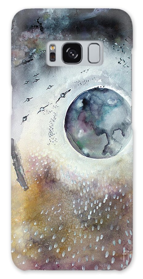 Watercolors Galaxy S8 Case featuring the painting Modern Art Travel Log 02 Dec 4 2017 by Ginette Callaway
