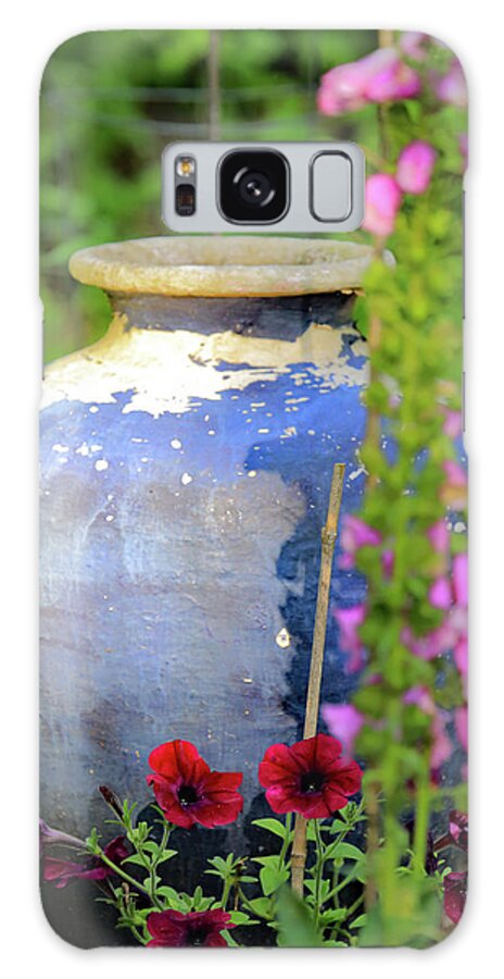 Mom's Blue Vase Galaxy Case featuring the photograph Mom's Blue Vase by PJQandFriends Photography