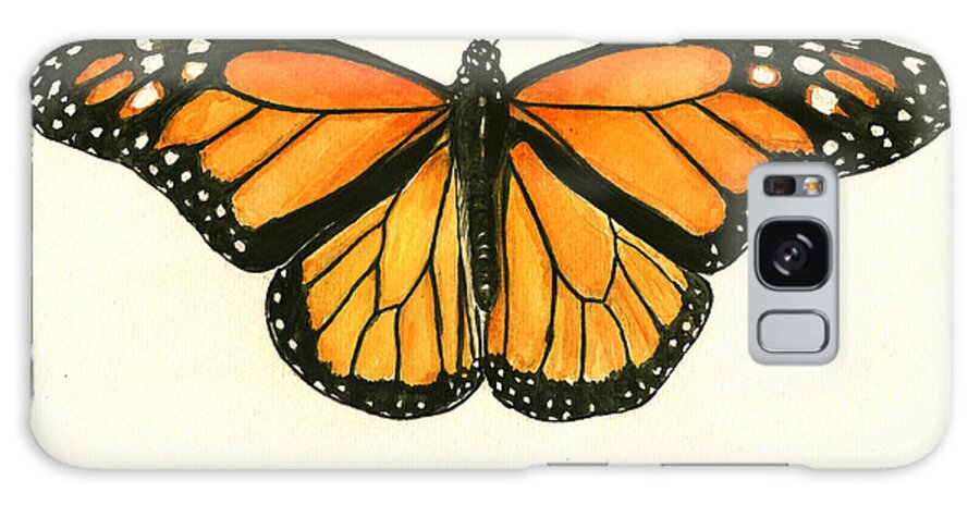  Monarch Butterfly Galaxy Case featuring the painting Monarch butterfly by Juan Bosco