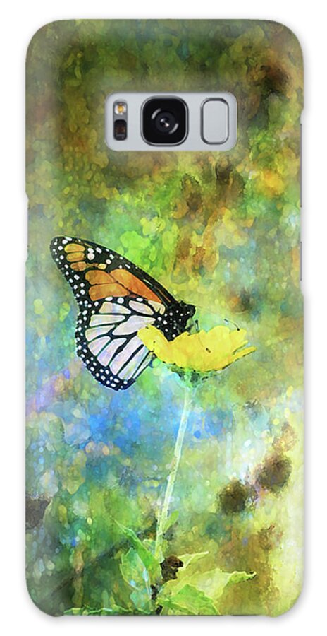 Monarch Galaxy S8 Case featuring the photograph Monarch In Azure And Gold 5647 IDP_2 by Steven Ward