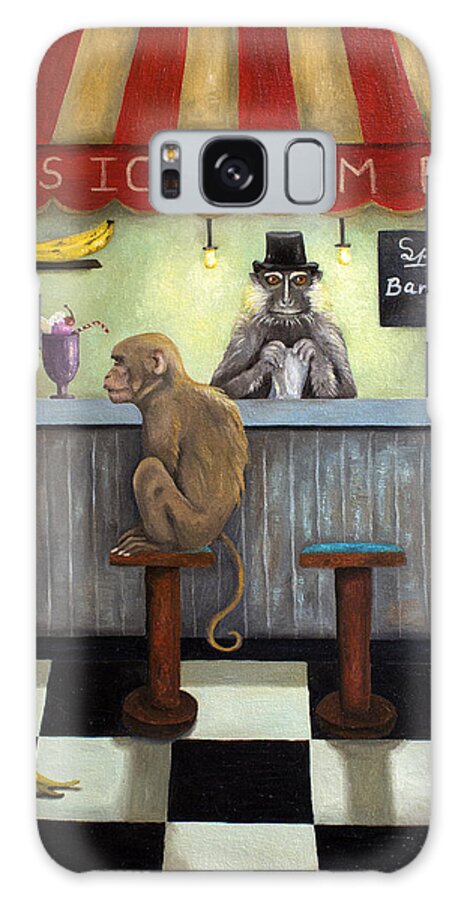Bar Galaxy Case featuring the painting Monkey Business by Leah Saulnier The Painting Maniac