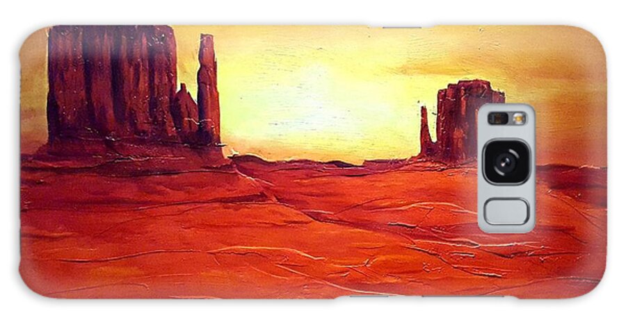 Monument Valley Galaxy Case featuring the painting Monument Valley by Alan Conder