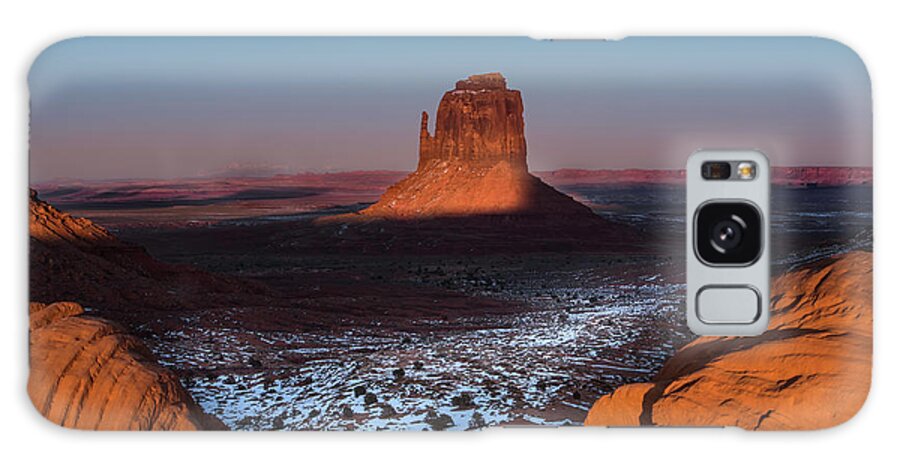 Utah Galaxy Case featuring the photograph Monument Valley by Larry Marshall