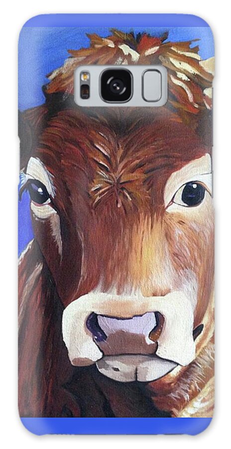 Cow Galaxy Case featuring the painting Moo by Jennefer Chaudhry