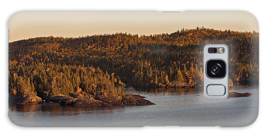 Panorama Galaxy Case featuring the photograph Moon Rise Over Pukaskwa by Doug Gibbons