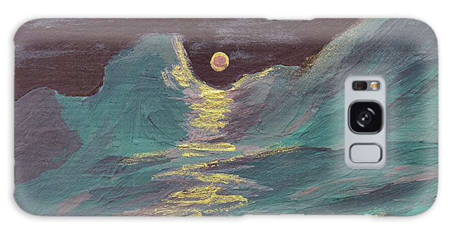 Desert Galaxy Case featuring the painting Moonglow On The High Desert by Donna Blackhall