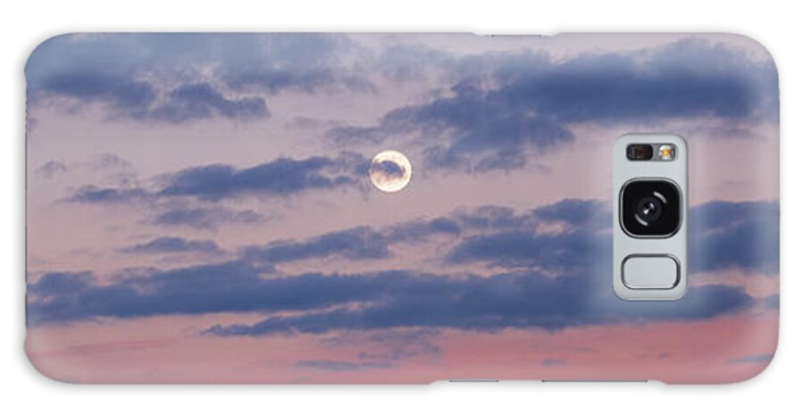 Moonrise Galaxy Case featuring the photograph Moonrise In Pink Sky by D K Wall