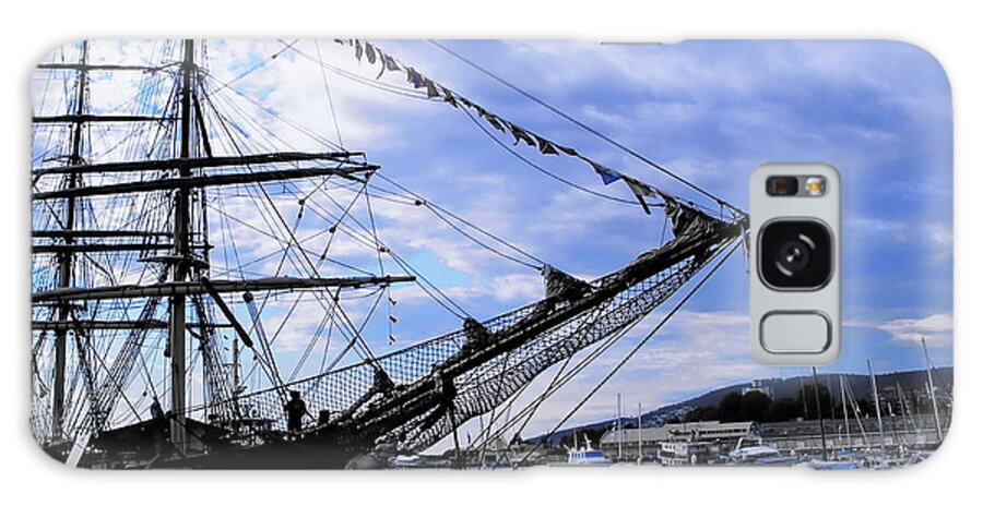 Digital Color Photo Galaxy Case featuring the photograph Moored at Hobart by Tim Richards
